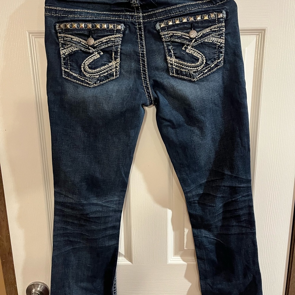 Women’s silver jeans